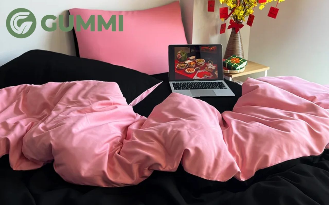 Chăn ga gối màu hồng: Ý nghĩa và cách chọn phù hợp 5 Hồng, đen là hai gam màu được nhiều người yêu thích