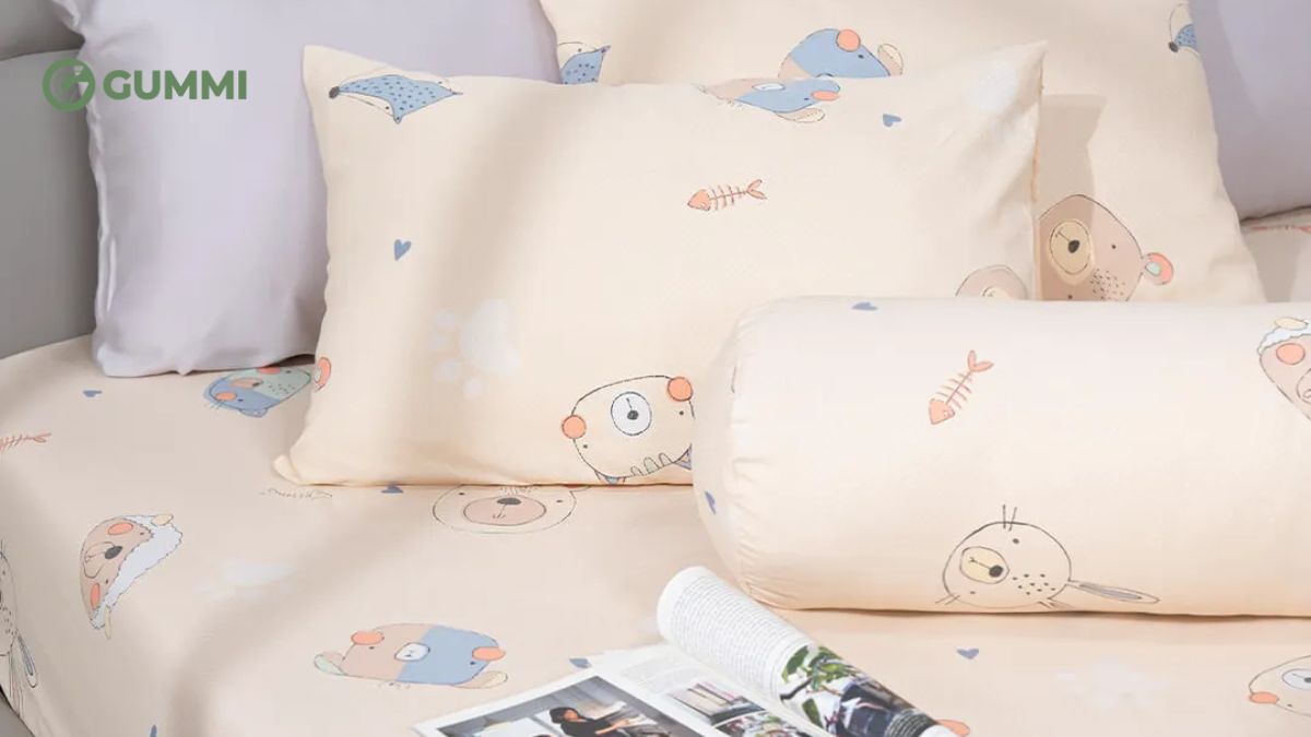 Bật mí 7 bộ chăn ga gối cho bé gái chất lượng tốt hiện nay 3 Bộ ga chun tencel Amando Celia