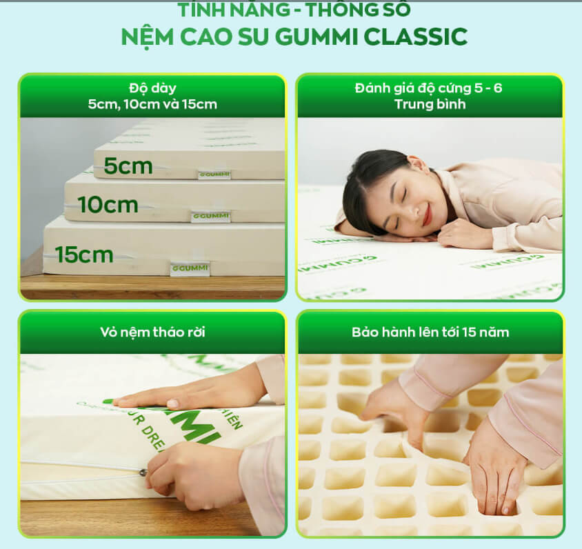 giá nệm cao su 1m4 