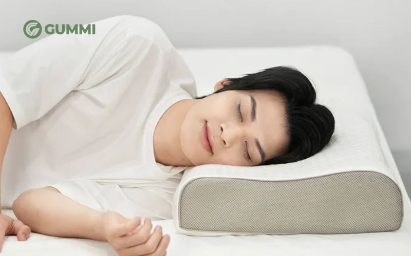 Hướng dẫn cách chọn gối cho người thoái hóa đốt sống cổ 4 Gối cao su Gummi Contour Massage công thái học