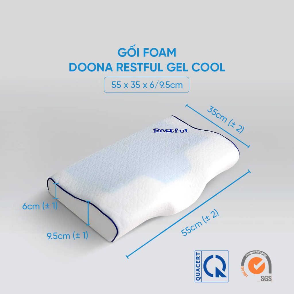 gối Doona Restful Gel Cool chống ngáy ngủ