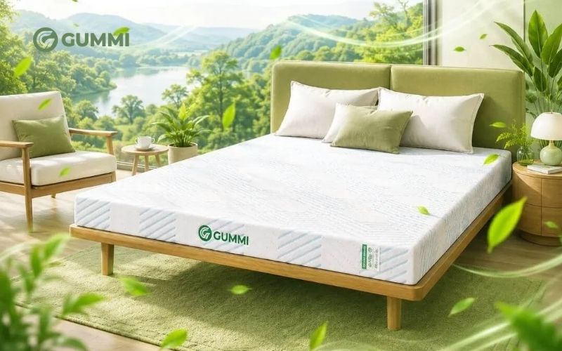 Nệm cao su thiên nhiên trà xanh Gummi Signature