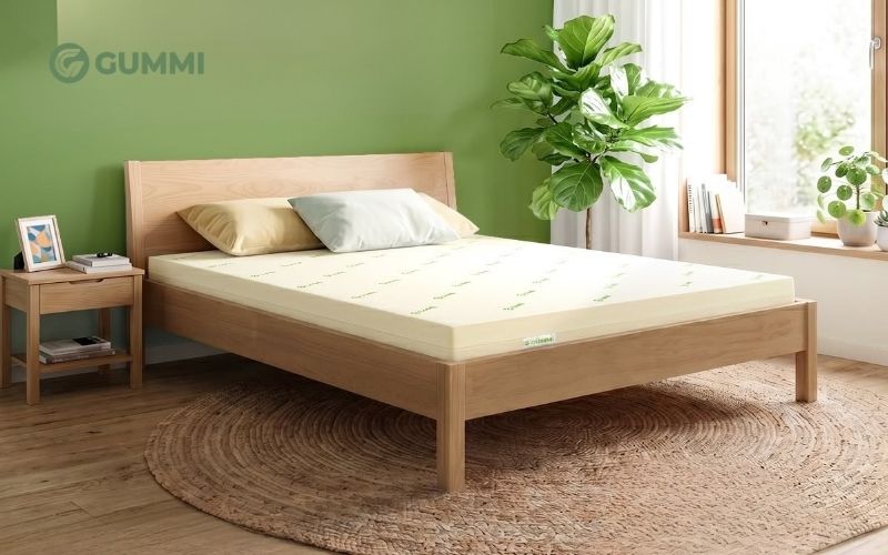 Ý nghĩa và cách chọn chăn ga gối màu xanh lá cây đẹp 9 Kết hợp bộ chăn ga gối màu xanh lá cây với nệm Gummi