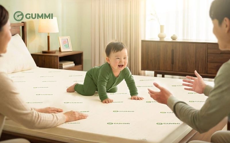 Kích thước nệm phải vừa khít với cũi hoặc giường để tránh khe hở ở các cạnh