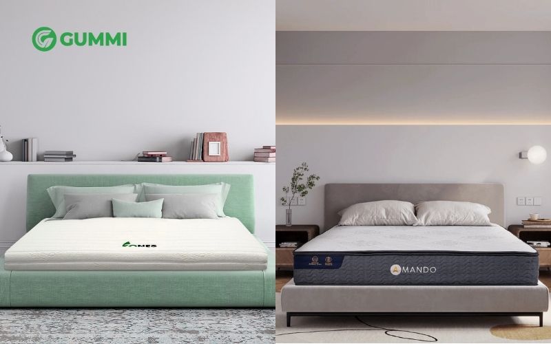 Nệm lò xo và nệm cao su đều có những đặc điểm nổi bật riêng