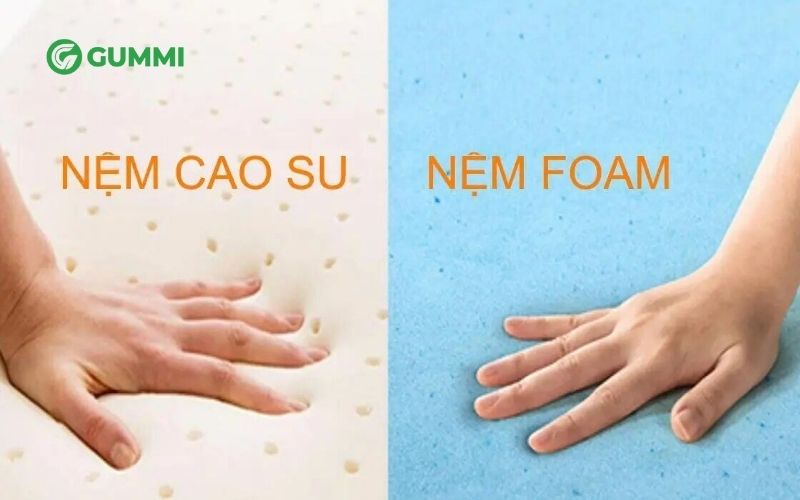 Nên mua nệm foam hay nệm cao su?