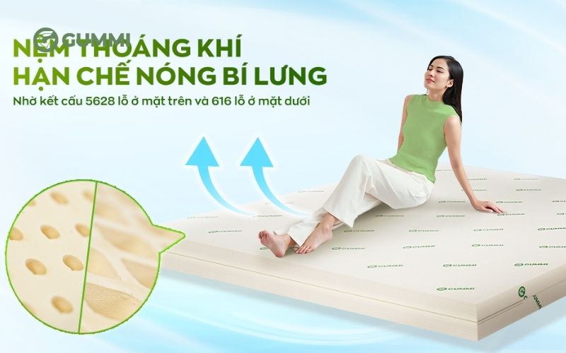 10 Tiêu chí chọn nệm cho homestay và gợi ý loại nệm phù hợp 8 Nệm cao su thiên nhiên Gummi Classic