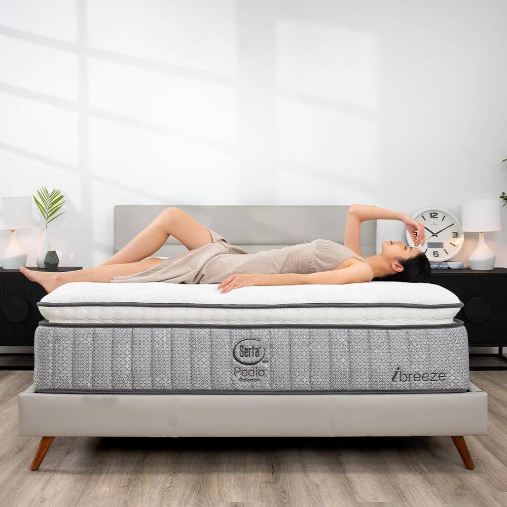 Nệm lò xo cao su Serta Pedic iBreeze