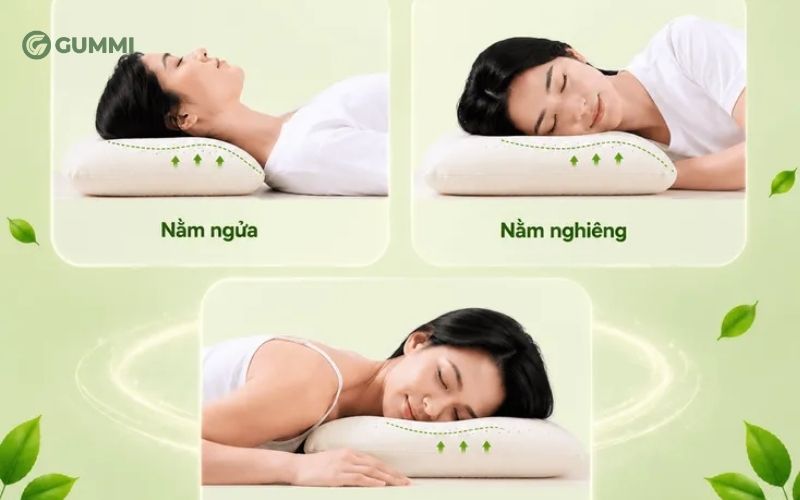 Top 7 gối làm mát tốt, nằm thoáng mát và dễ chịu 3 Gối cao su thiên nhiên nâng đỡ cổ vai gáy Gummi Cookie