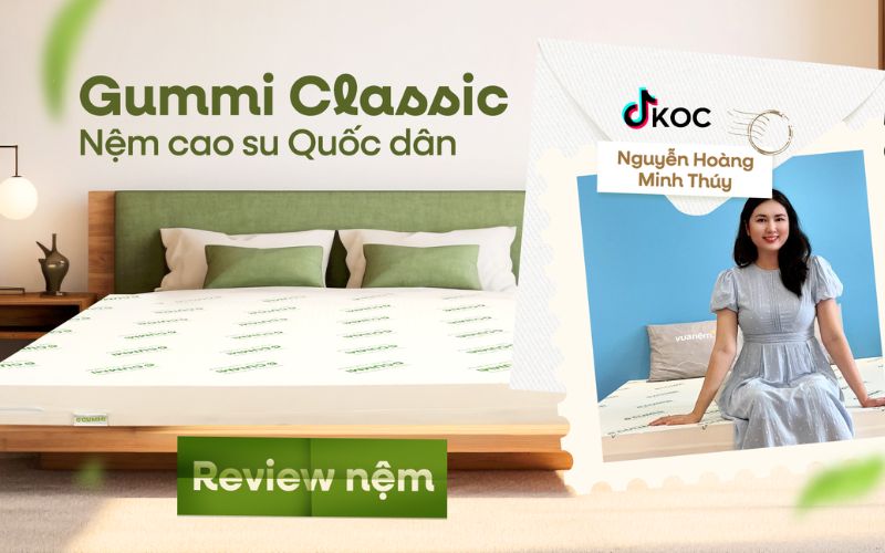 Top 10 mẫu nệm êm, nâng đỡ tốt giúp ngủ sâu và thoải mái 4 Nệm cao su thiên nhiên Gummi Classic