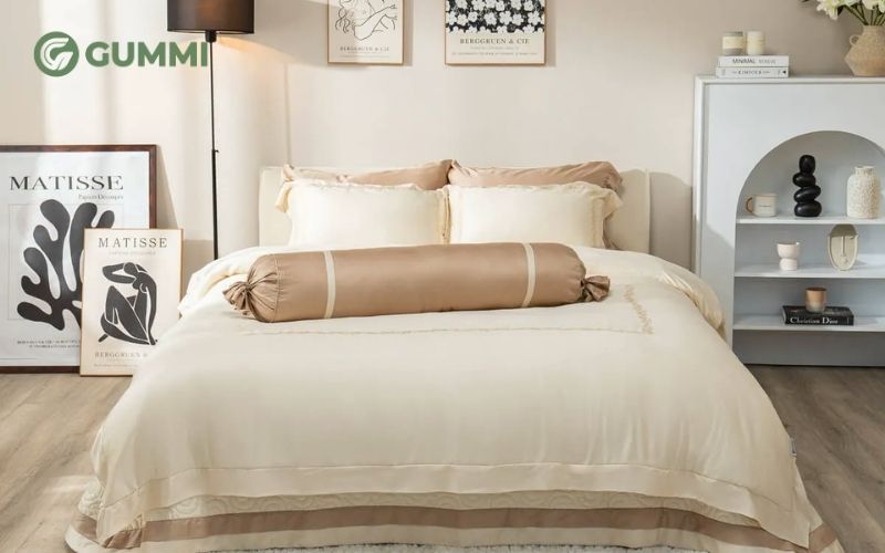 Bộ Chăn ga lụa tencel cao cấp Amando Soulmate 7 chi tiết