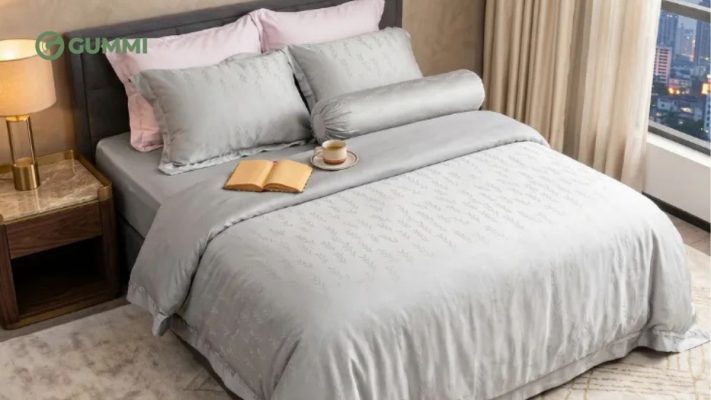 Gợi ý 5 mẫu chăn ga gối màu ghi thích hợp cho phòng ngủ hiện đại