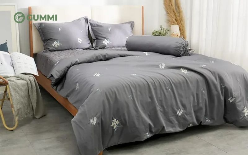 Bộ sản phẩm Amando thêu màu xám