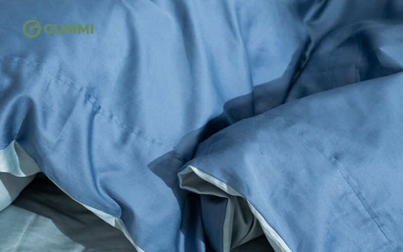 Ga chun cotton satin AMD The Essentials màu xanh