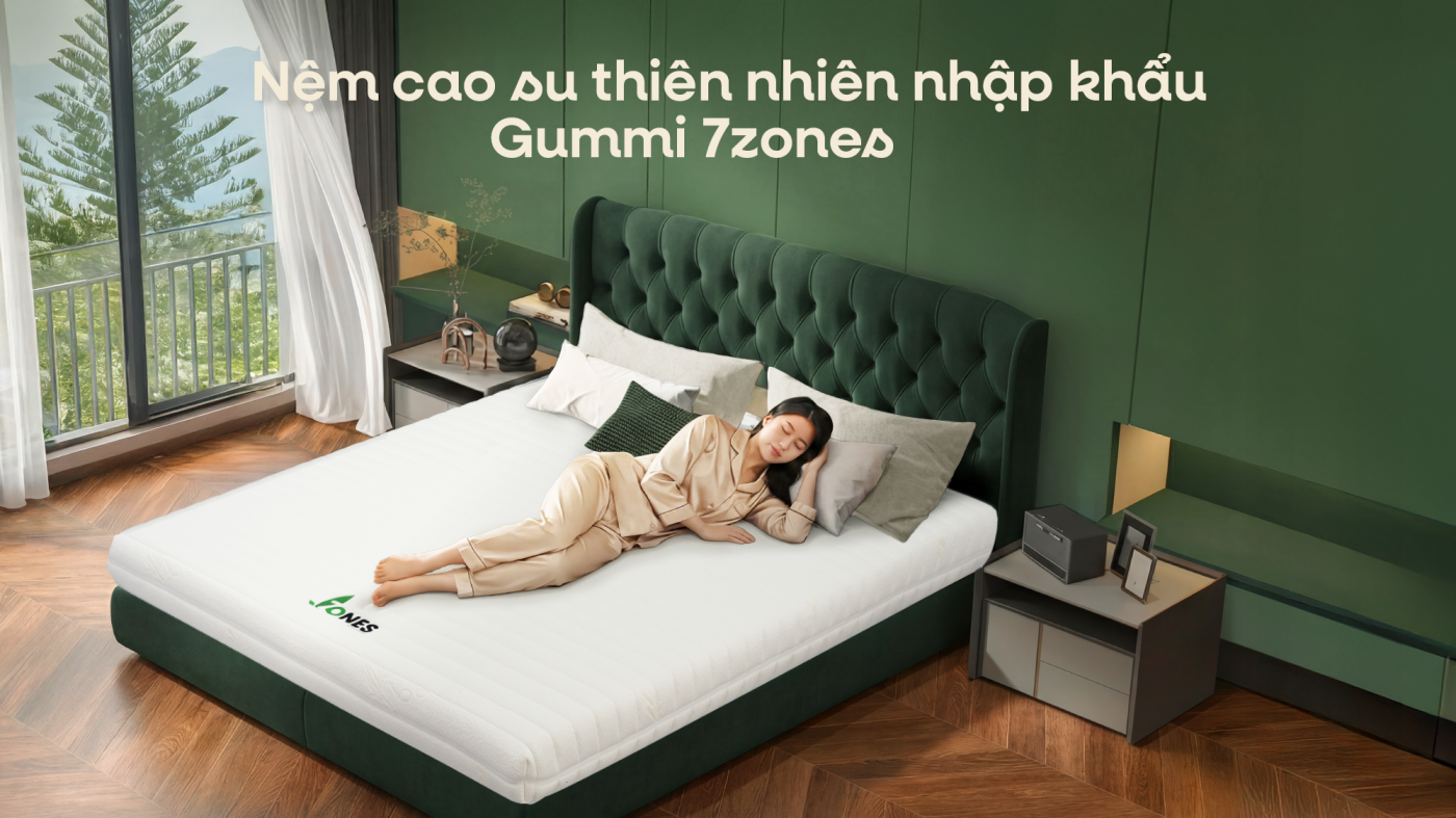 Nệm cao su thiên nhiên 7 zones cao cấp