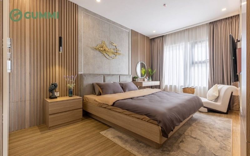 Nệm phải có màu sắc dễ nhìn, khiến không gian phòng ngủ thêm hiện đại