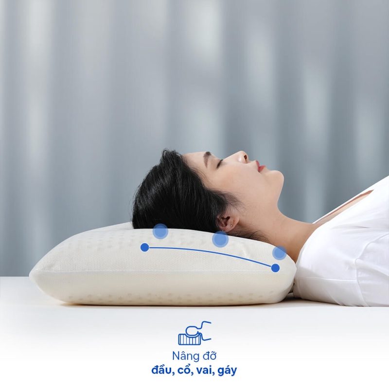 Gối cao su nâng đỡ cổ vai gáy