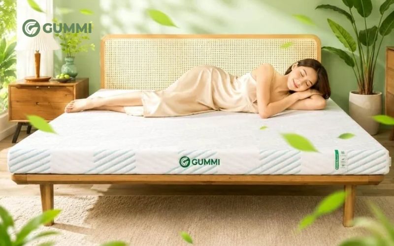 Nệm cao su thiên nhiên trà xanh Gummi Signature