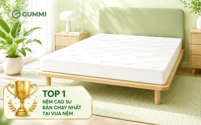 Gummi Classic dòng nệm phổ biến được sử dụng cho giường đôi