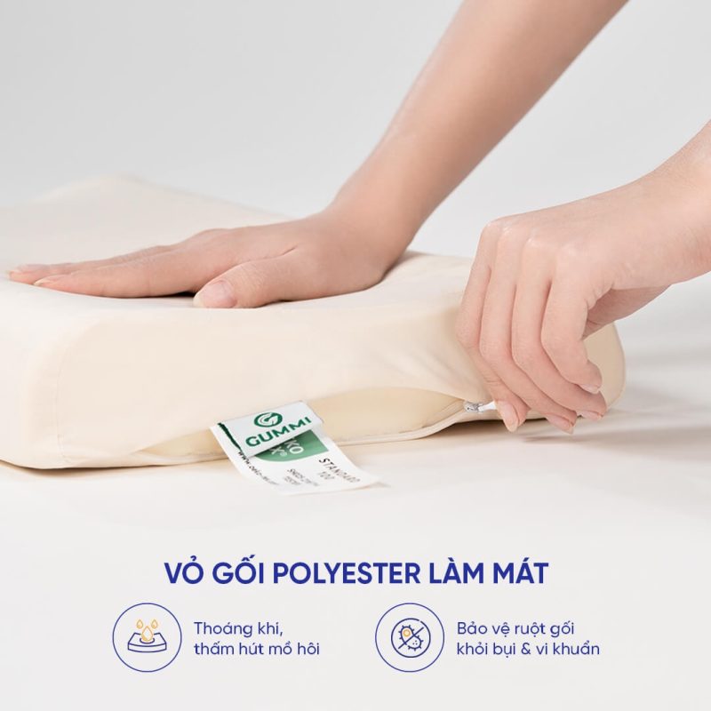 Vỏ gối polyester làm mát