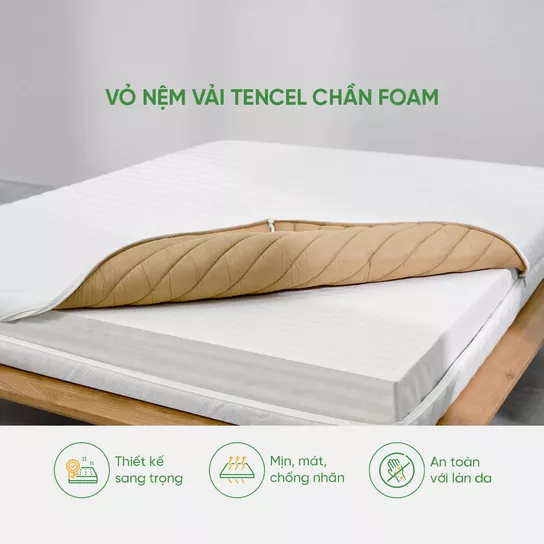 Vỏ nệm vải tencel chuẩn foam