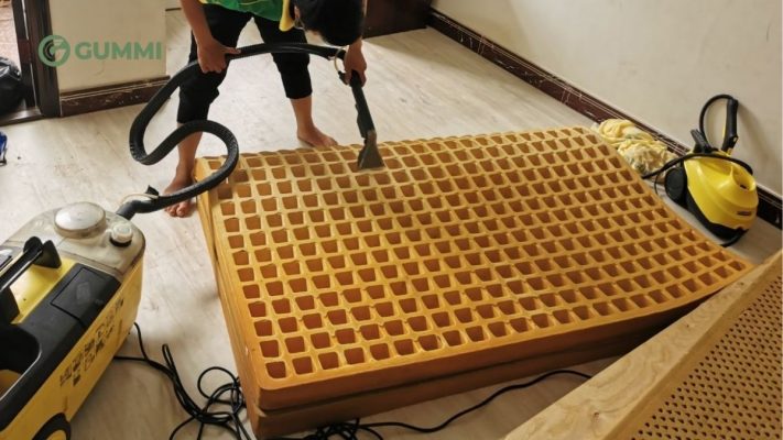 cách giặt nệm cao su non