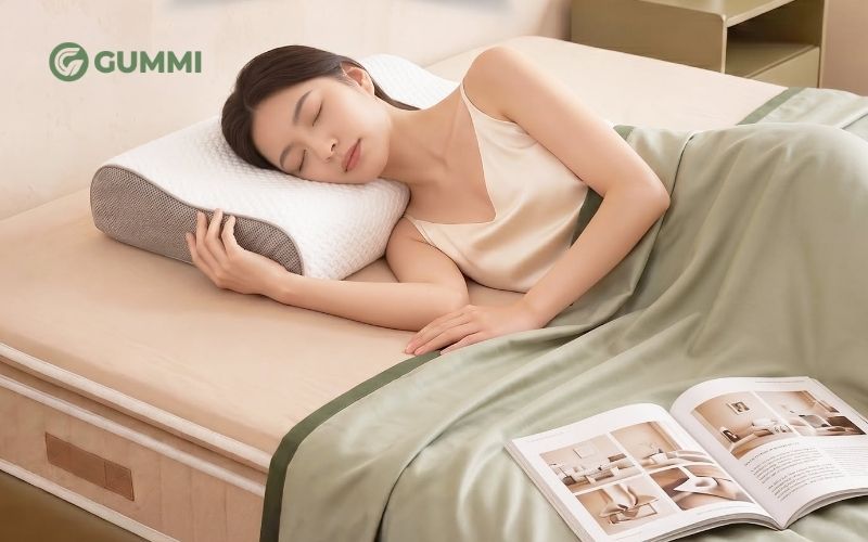 Chọn gối cao su thiên nhiên Gummi cho người đau lưng