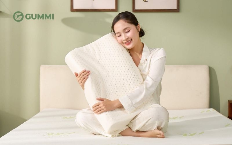 Gối cao su Gummi nâng đỡ đầu cổ cho người nằm ngửa