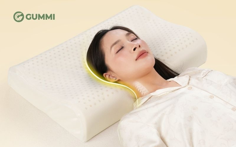 Gối lồi lõm có thiết kế ôm sát vùng cổ