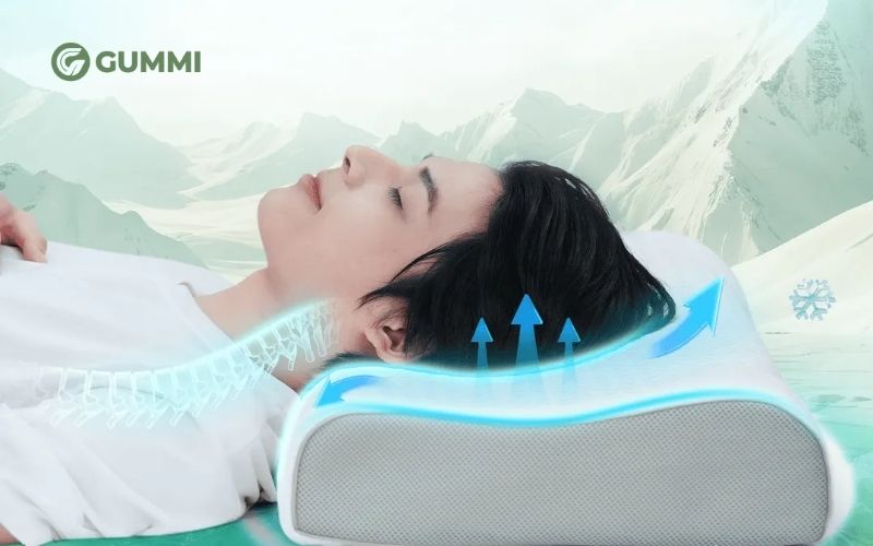Để bảo vệ sức khỏe thì nên nằm gối cao hay thấp? Tại sao? 5 Gối cao su Gummi Contour Massage