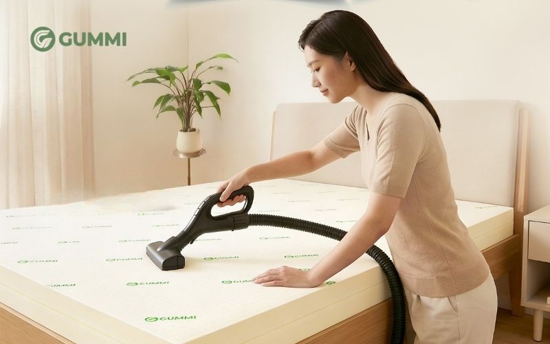 Làm khô nệm bằng máy hút chuyên dụng