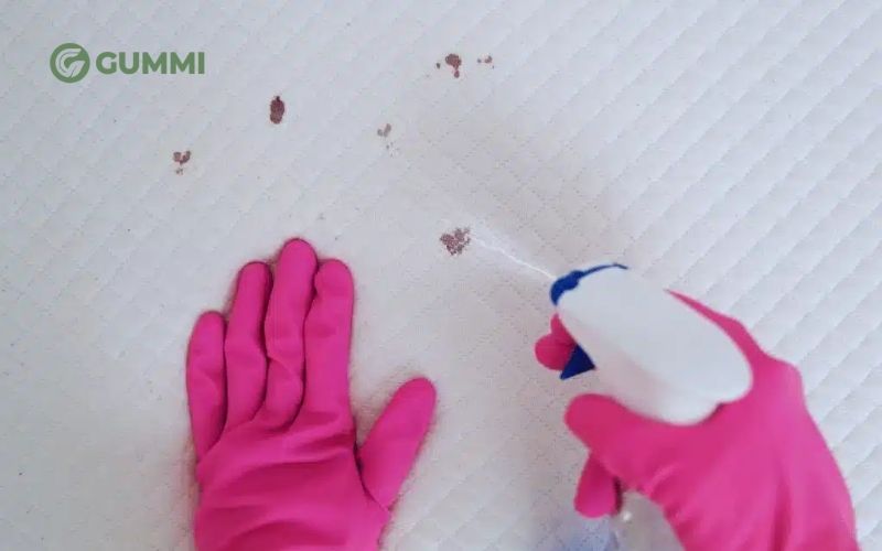 Làm sạch vết bẩn trên nệm cao su