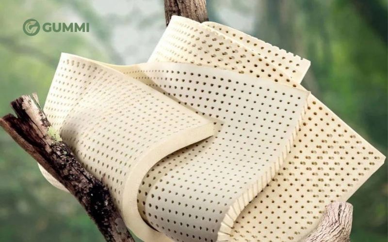 Nệm cao su thiên nhiên với nguyên liệu là cao su 100% tự nhiên