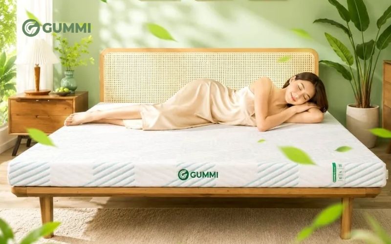 Nệm cao su thiên nhiên trà xanh Gummi Signature