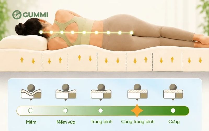 Nệm phù hợp với cân nặng của người dùng