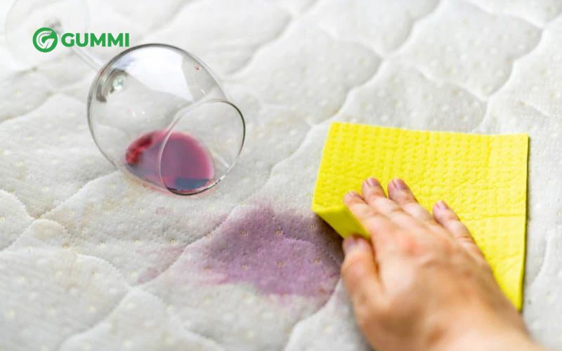 Vệ sinh nệm cao su tại nhà khi nệm bị dính nước