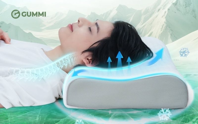 Nên nằm gối mềm hay cứng tốt hơn? Hướng dẫn chọn gối phù hợp 1 Gối giúp nâng đỡ vùng cổ vai gáy hiệu quả