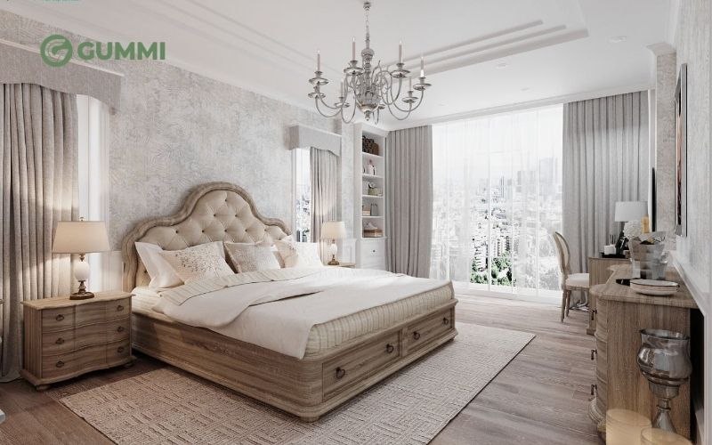 Gợi ý 10 mẫu nệm cho phòng ngủ cổ điển, hợp thẩm mỹ của bạn 1 Phòng ngủ cổ điển thường có kiến trúc đặc trưng