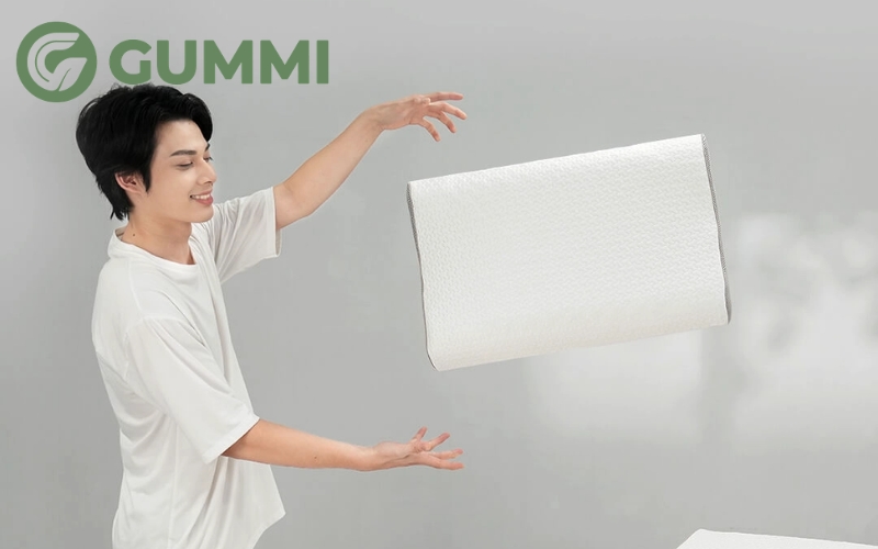 TOP 10 các thương hiệu gối uy tín, chất lượng, giá thành hợp lý 2 Gối Gummi có khả năng nâng đỡ đầu, cổ, vai, gáy hiệu quả