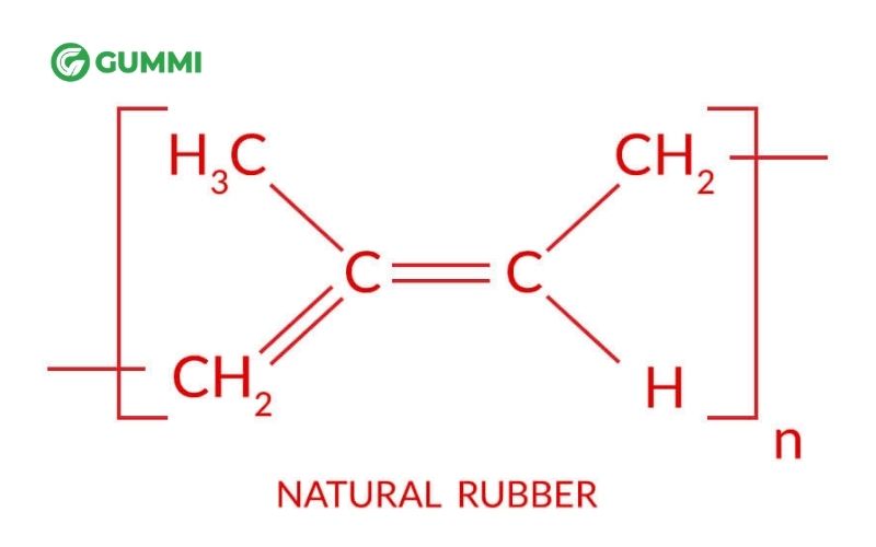 Cao su thiên nhiên: Đặc điểm và ứng dụng trong ngành nệm 2 Cao su thiên nhiên có công thức là (C5H8)n