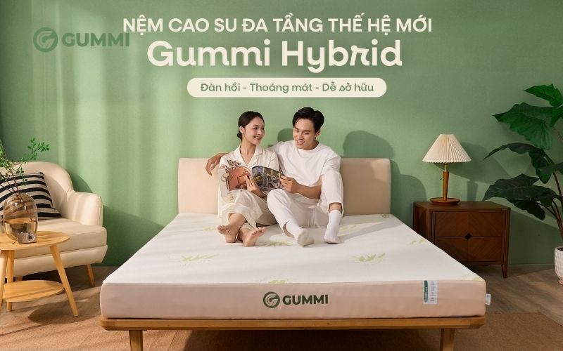 Nệm cao su đa tầng thế hệ mới Gummi Hybrid 