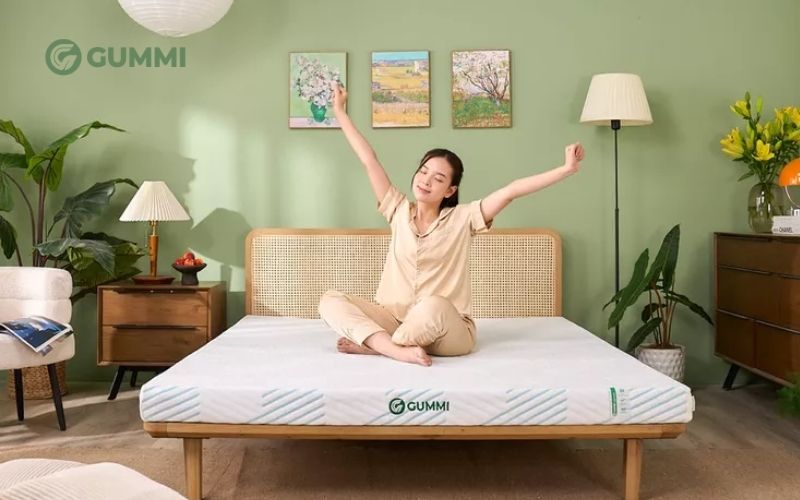 Hướng dẫn vệ sinh nệm cao su tại nhà nhanh chóng, đơn giản 4 Nệm cao su thiên nhiên trà xanh Gummi Signature