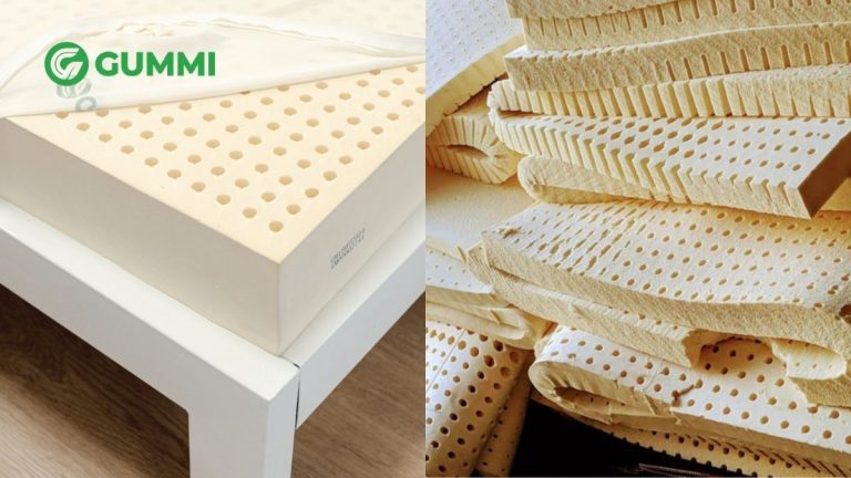 so sánh nệm cao su thiên nhiên và nhân tạo