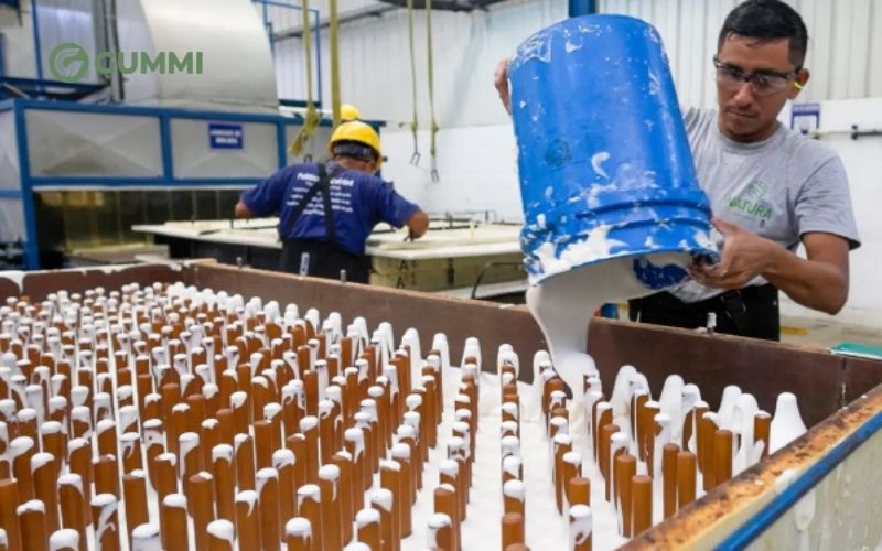 Quá trình xử lý mủ cao su
