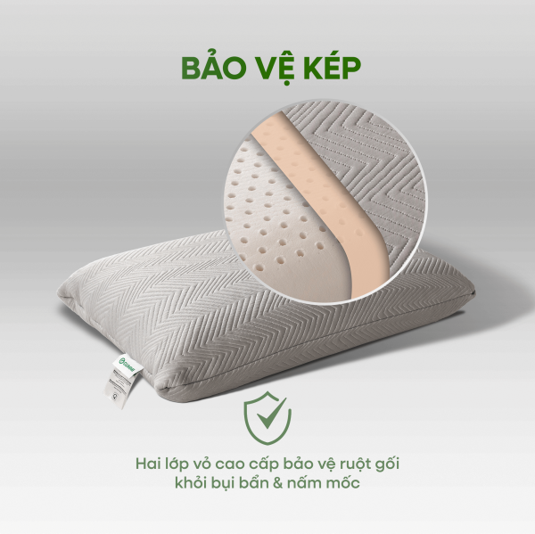 Vỏ áo 2 lớp cao cấp – Mát khi chạm, thoáng khi nằm