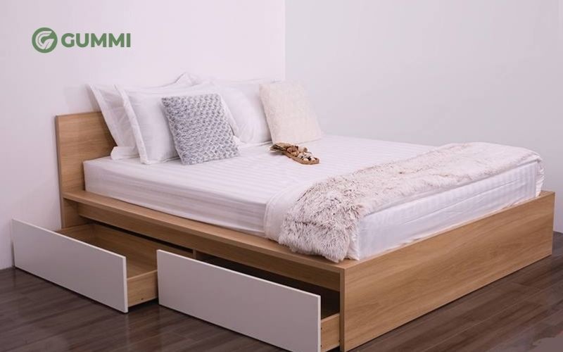 Nệm 1m5x1m9 gọn gàng, phù hợp phòng ngủ diện tích nhỏ