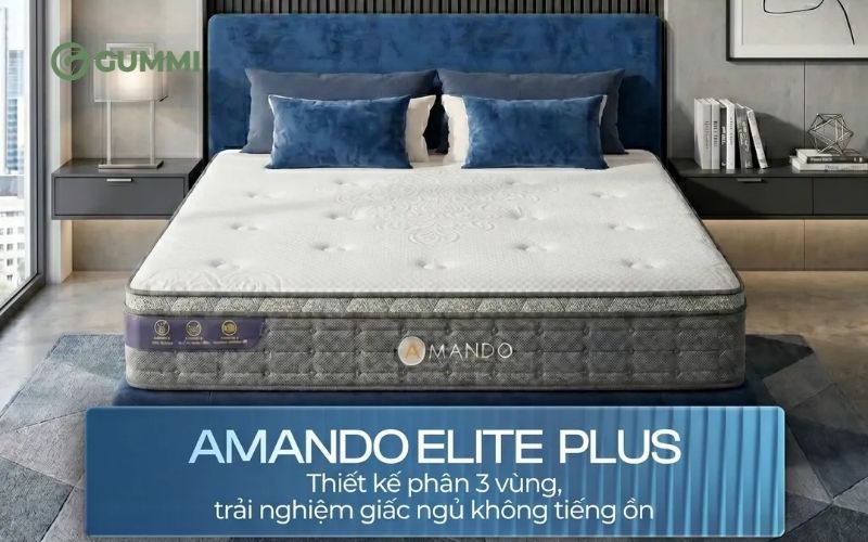 Nệm lò xo túi độc lập Amando Elite Plus