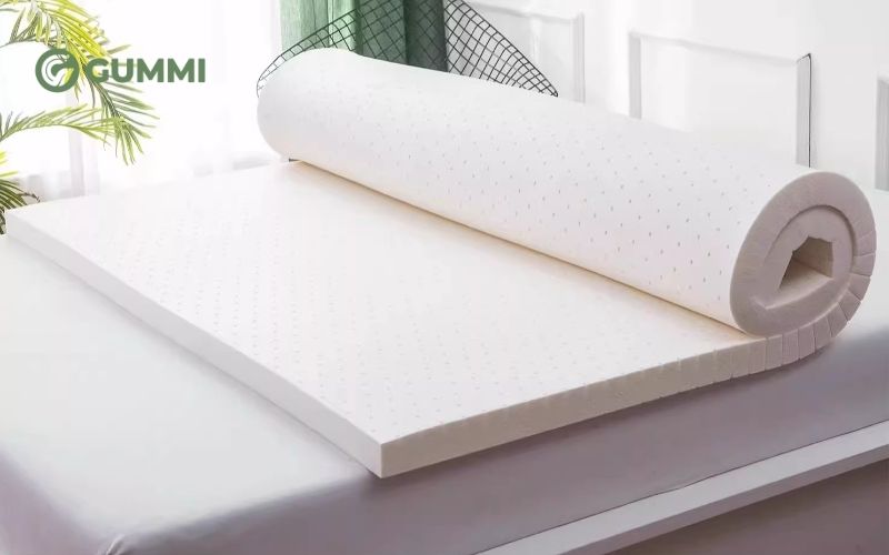 Nệm cao su 2.5 cm có khả năng nâng đỡ các vùng trọng lực như vai, lưng và hông 
