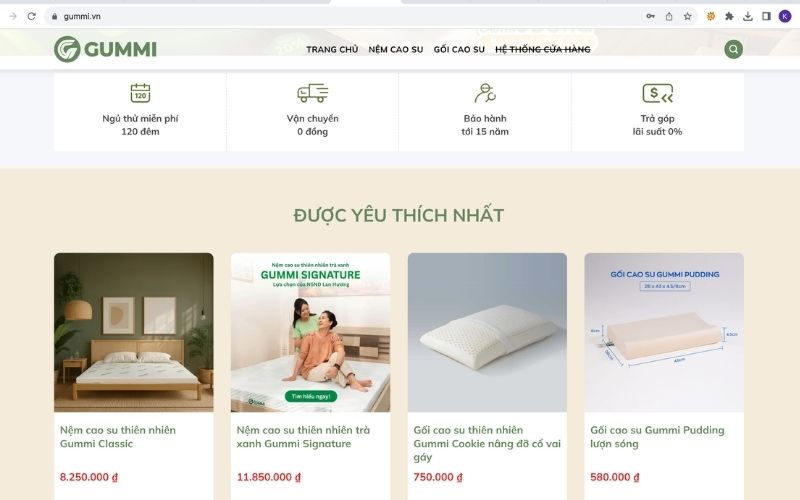Top 10 địa chỉ mua nệm cao su non Bến Tre uy tín, giá tốt 2 Gummi là thương hiệu chuyên về nệm và gối cao su chất lượng cao