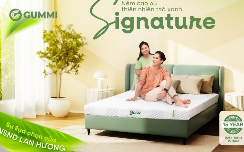 12+ Mẫu nệm cho người già, người lớn tuổi chất lượng 5 Gummi Signature có khả năng kháng khuẩn và làm mát vượt trội